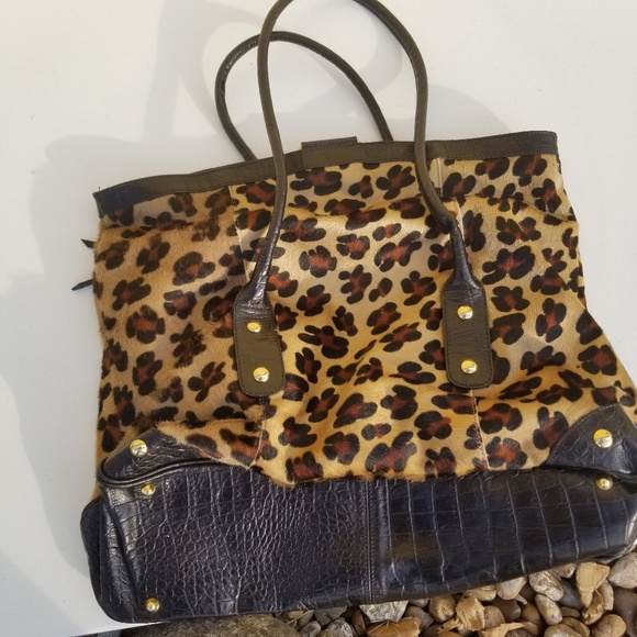 Maurizio Taiuti leopard tote italian tote - Picture 7 of 11